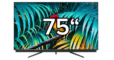 Najlepšie televízory 75 palcov (190 cm)